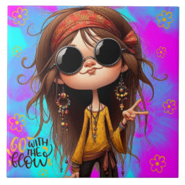 Azulejo Quirky Hippie Moda Flujo Cerámica Tile
