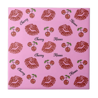 Azulejo RAB Rockabilly Besos de Cereza en Rosa