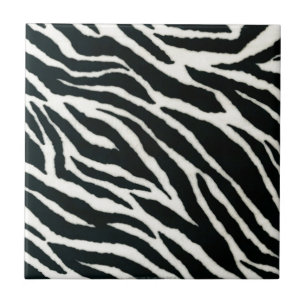 Azulejo RAB Rockabilly Estampado de Cebra Negro y Blanco