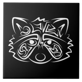 Azulejo Racco tribal blanco y negro