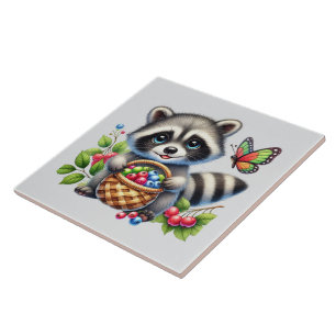 Azulejo Raccoon de los amantes de los bosques