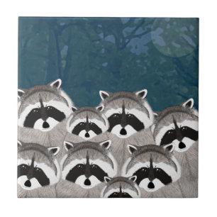 Azulejo Raccoons Tile