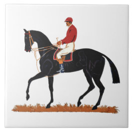 Azulejo Race Horse Derby Jockey Vintage Style