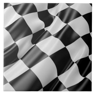 Azulejo Race Track Flag Ceramic Tile
