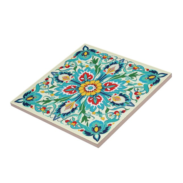 Azulejo Radiación Iznik Turquoise Blossom (Lado)