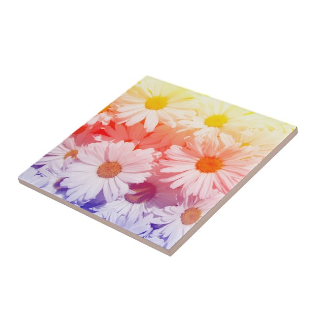 Azulejo Rainbow Daisies (Lado)