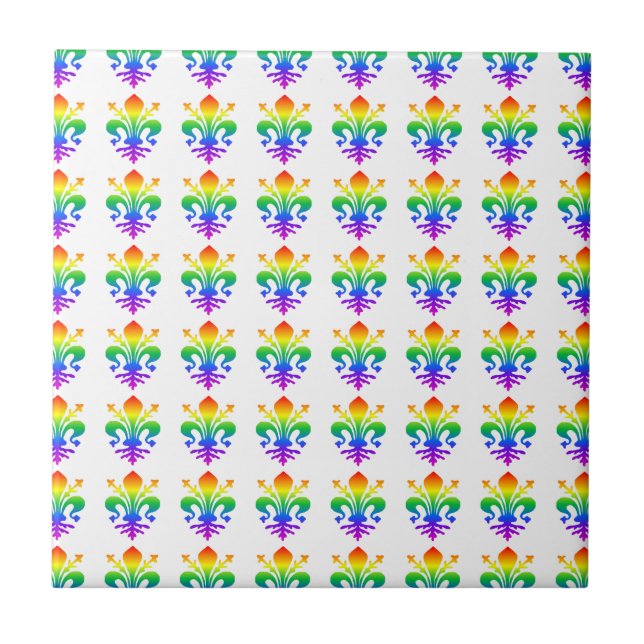 Azulejo Rainbow Fleur-de-lis (Frente)