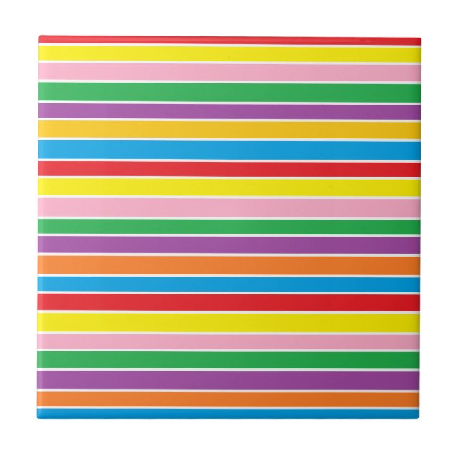 Azulejo Rainbow Horizontal Stripes (Frente)