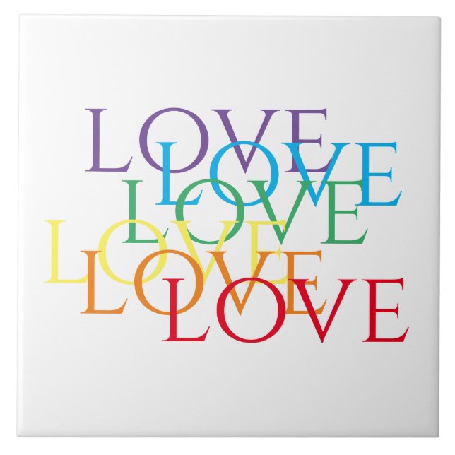 Azulejo RAINBOW LOVE 6x6 Tile cerámico (Frente)