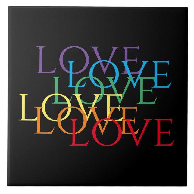 Azulejo RAINBOW LOVE II 6" Tile cerámico cuadrado (Frente)