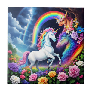 Azulejo Rainbow Unicorn One