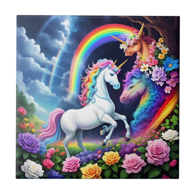 Azulejo Rainbow Unicorn One (Frente)
