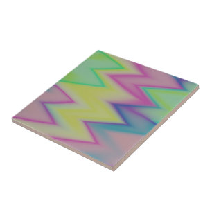 Azulejo Rainbow Zigzags