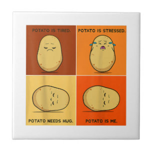 Azulejo Raíz de Potato Vegetable Tater Vegan Lover Keto
