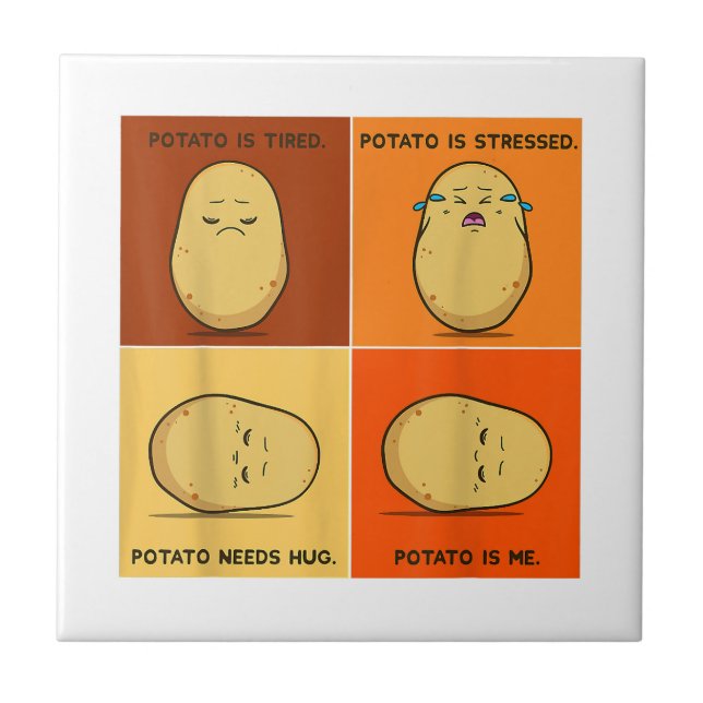 Azulejo Raíz de Potato Vegetable Tater Vegan Lover Keto (Frente)