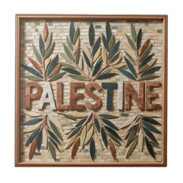 Azulejo Ramas de aceitunas PALESTINAS LIBRES mosaico cerám
