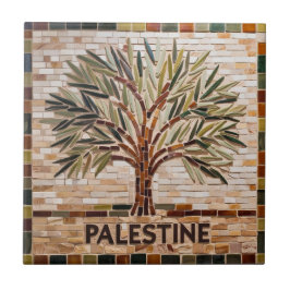 Azulejo Ramas de aceitunas PALESTINAS LIBRES mosaico cerám