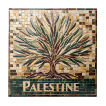Ramas de aceitunas PALESTINAS LIBRES mosaico cerám