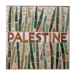 Azulejo Ramas de aceitunas PALESTINAS LIBRES mosaico cerám