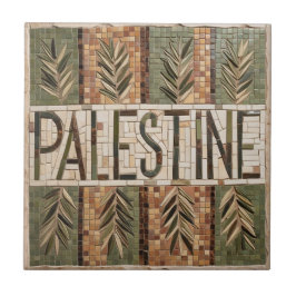 Azulejo Ramas de aceitunas PALESTINAS LIBRES mosaico cerám