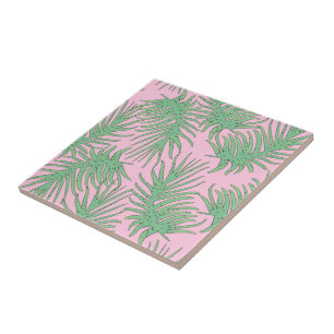 Azulejo Ramas de hierro en rosa.