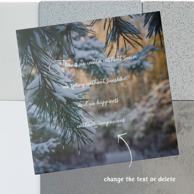 Azulejo Ramas de pino cubiertas de nieve (Subido por el creador)