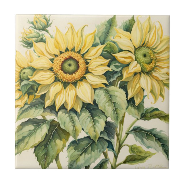 Azulejo Ramo de Girasoles (Frente)
