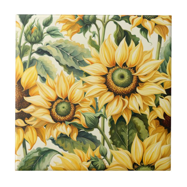 Azulejo Ramo de Girasoles (Frente)