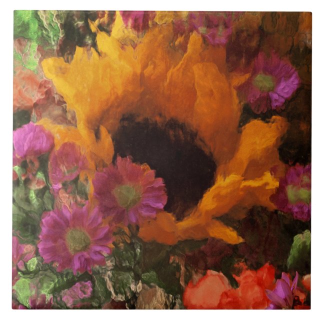 Azulejo Ramo floral impresionista (Frente)