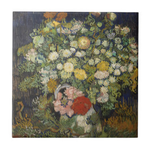 Azulejo Ramo Floral Impresionista Vintage Van Gogh