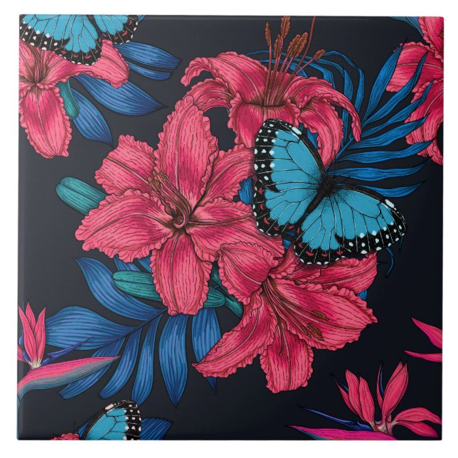 Azulejo Ramo tropical (Frente)