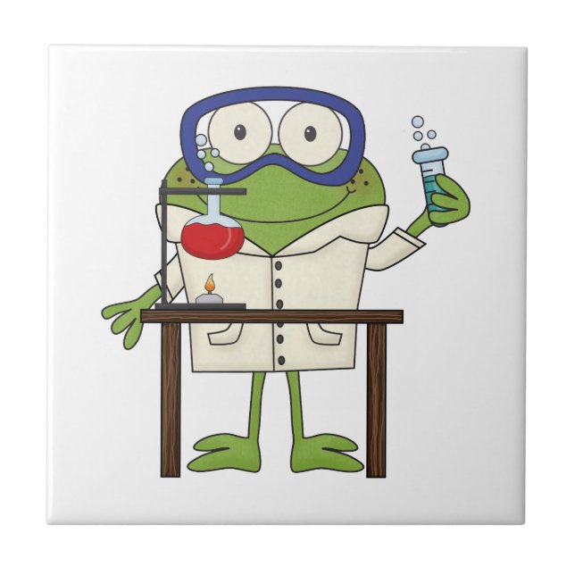 Azulejo Rana en el laboratorio de ciencia (Frente)