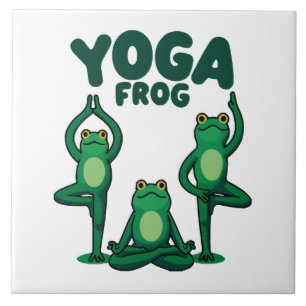 Azulejo Ranas de yoga