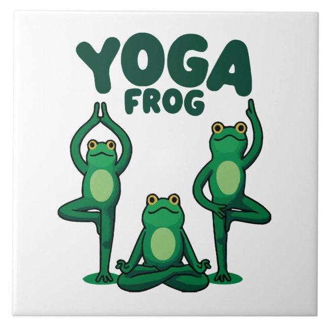 Azulejo Ranas de yoga (Frente)