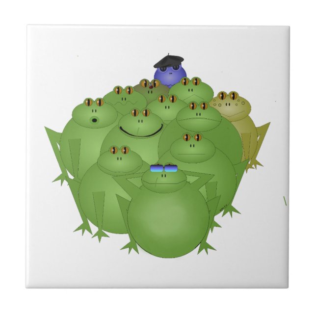 Azulejo Ranas Funky Tile Cerámico (Frente)