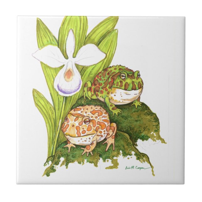 Azulejo Ranas Hornadas Ornadas (Frente)