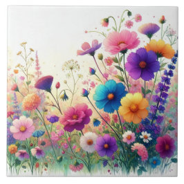 Azulejo Rapsodia de flores silvestres
