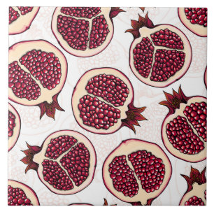 Azulejo Rasgos granados en blanco