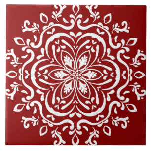 Azulejo Raspberry Mandala