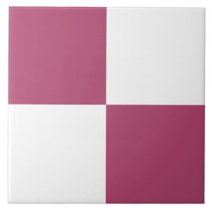 Azulejo Raspberry Pink White Checkpoint Cerámica Tile