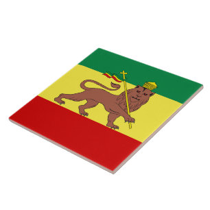 Azulejo Rasta Reggae León de Judea Trivet Tile