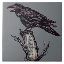 Azulejo Raven Gray Art Cerámica Tile Trivet Personalizado