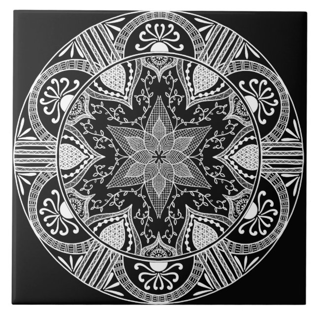 Azulejo Raven Mandala (Frente)