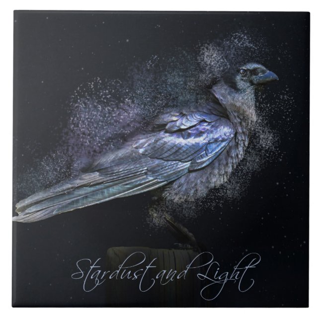 Azulejo Raven o Crow Stardust Magic Witchcraft (Frente)
