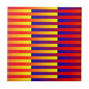 Azulejo Rayas amarillas rojas azules