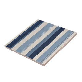 Azulejo rayas azul claro, azul oscuro y blanco