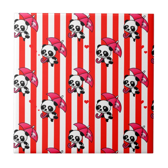 Azulejo Rayas blancas rojas (Frente)