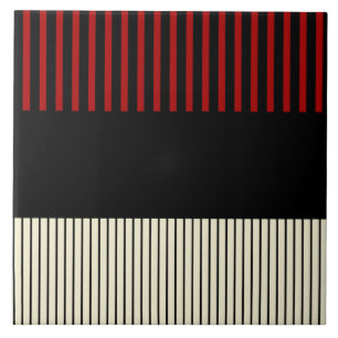 Azulejo Rayas Colour Pop - Rojo y Crema