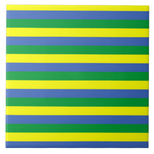 Azulejo rayas de bandera gabonesa símbolo de país amarillo