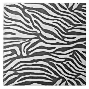 Azulejo Rayas de cebra en blanco y negro